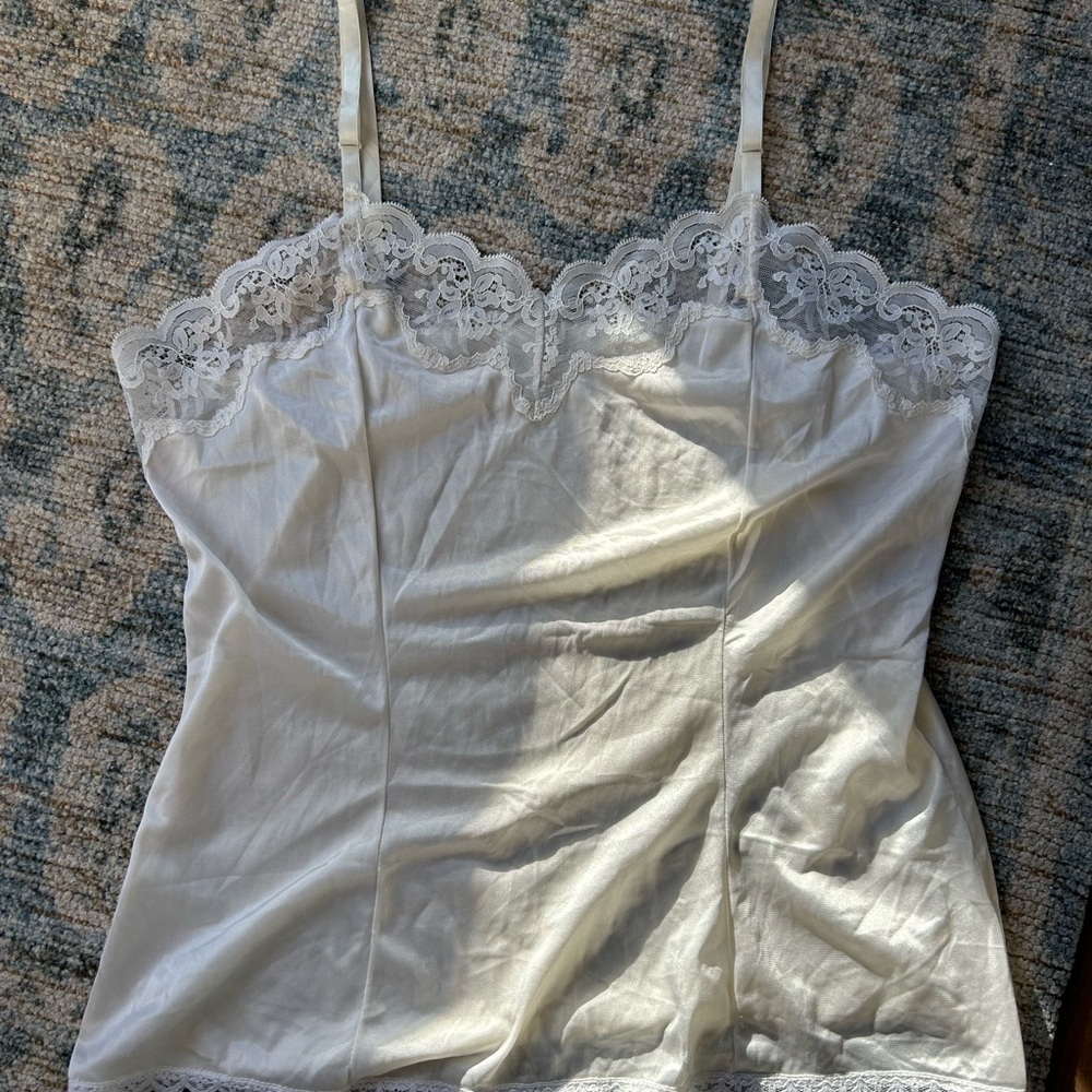 White Lace Spaghetti Strap Camisole